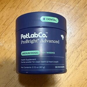 New PetLabCo ProBright Advanced Dental Powder for Dogs - 30 Scoops